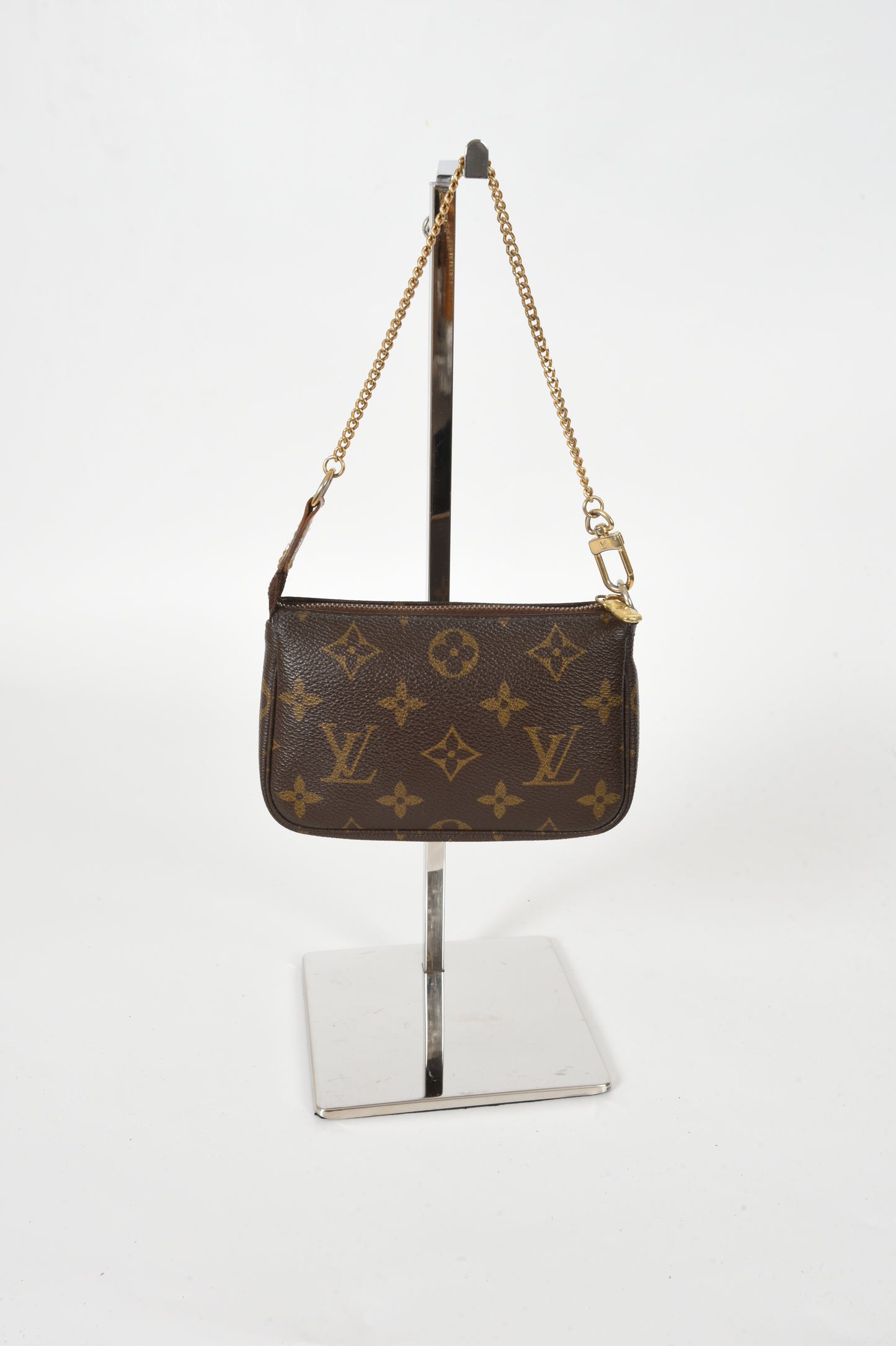 Louis Vuitton Mini Pochette Pouch Monogram Canvas Bag Handbag Vintage