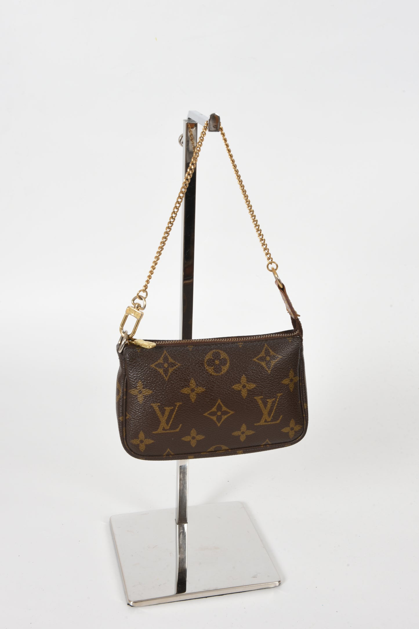 Louis Vuitton Mini Pochette Pouch Monogram Canvas Bag Handbag Vintage