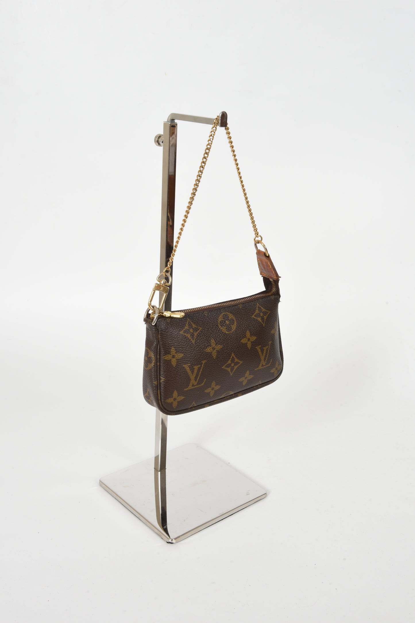 Louis Vuitton Mini Pochette Pouch Monogram Canvas Bag Handbag Vintage