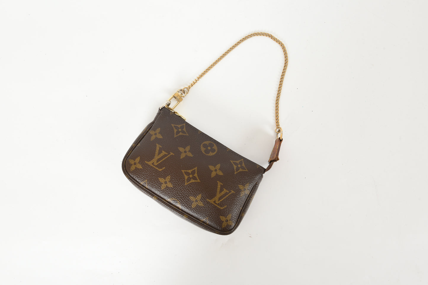 Louis Vuitton Mini Pochette Pouch Monogram Canvas Bag Handbag Vintage