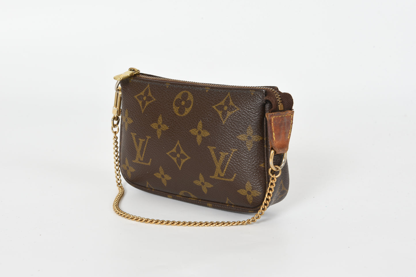 Louis Vuitton Mini Pochette Pouch Monogram Canvas Bag Handbag Vintage