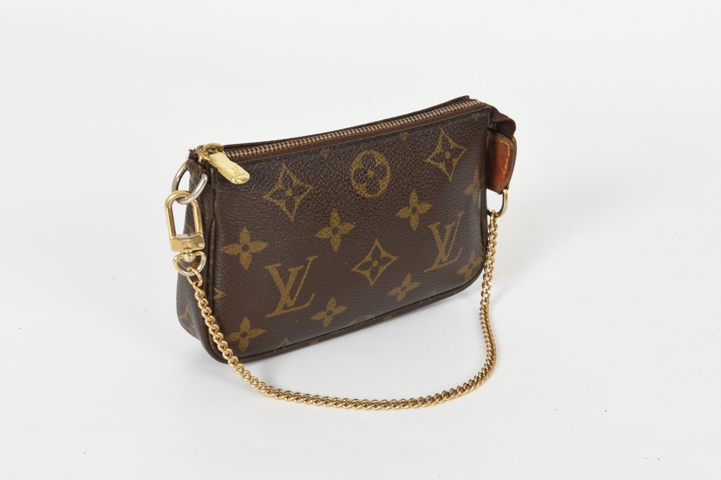 Louis Vuitton Mini Pochette Pouch Monogram Canvas Bag Handbag Vintage