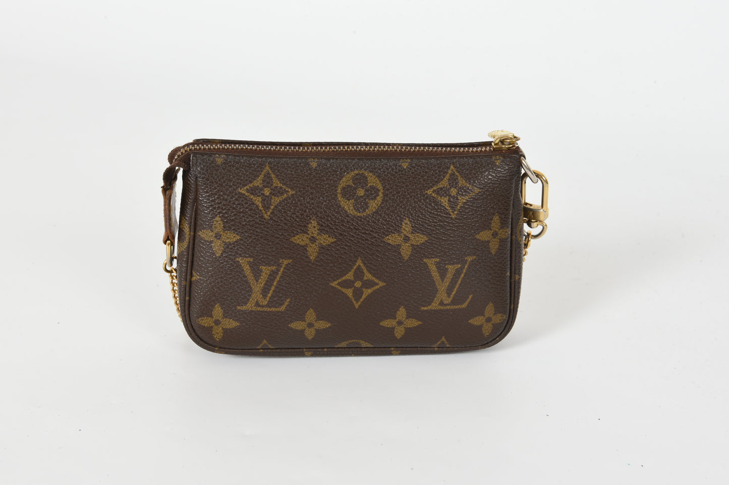 Louis Vuitton Mini Pochette Pouch Monogram Canvas Bag Handbag Vintage