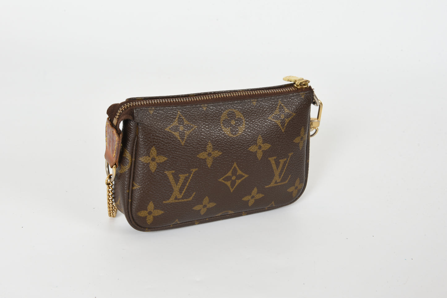 Louis Vuitton Mini Pochette Pouch Monogram Canvas Bag Handbag Vintage