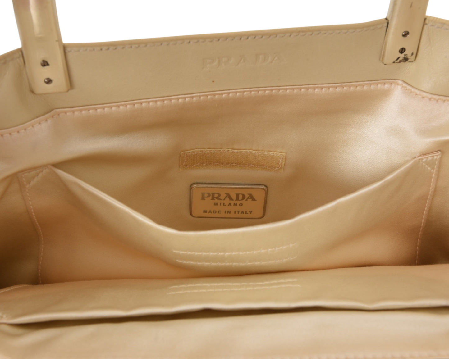 Prada Beige Leather Bag Handbag