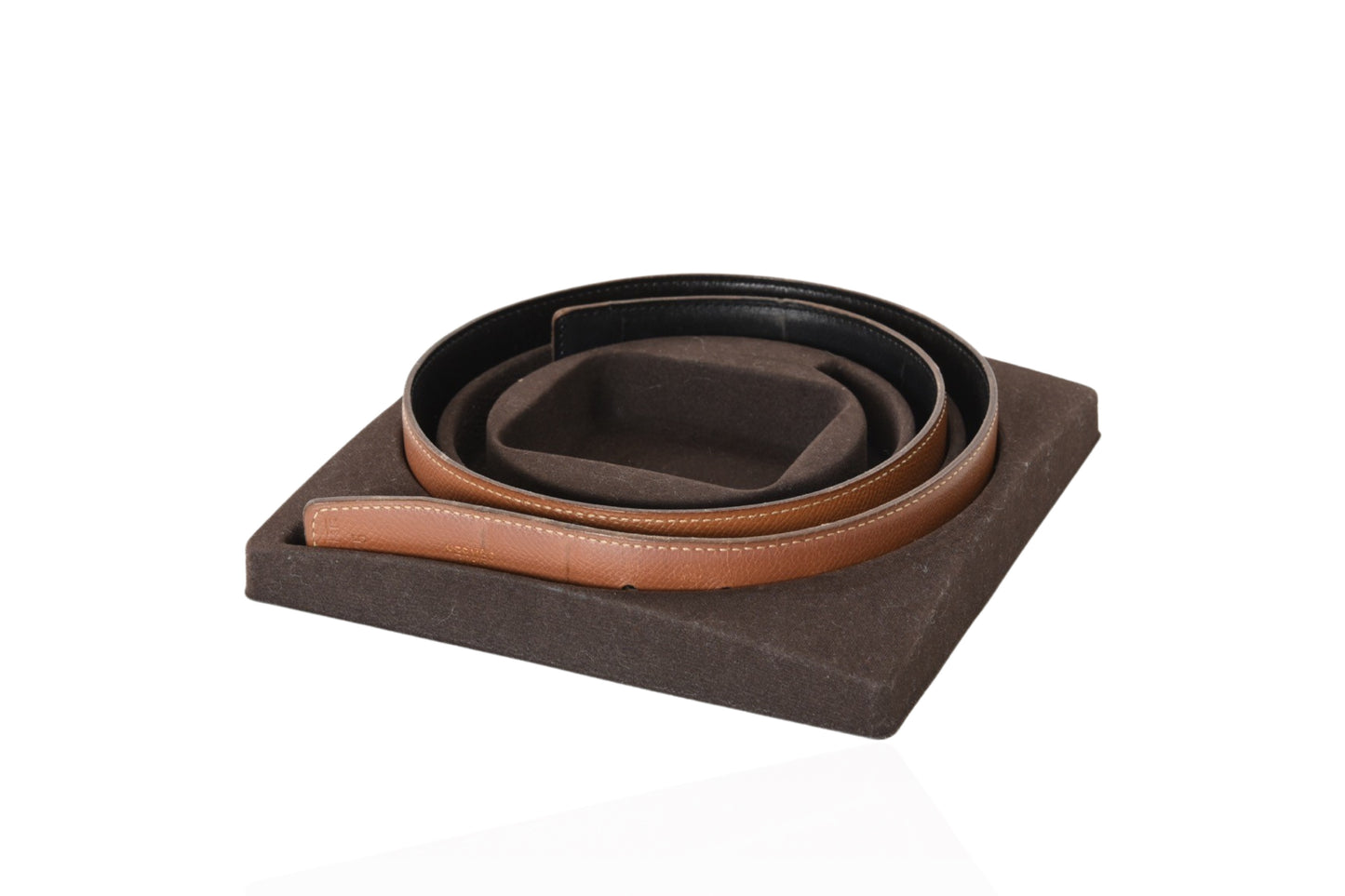 Hermès Leather Strap Belt 38 mm Black Brown Reversible