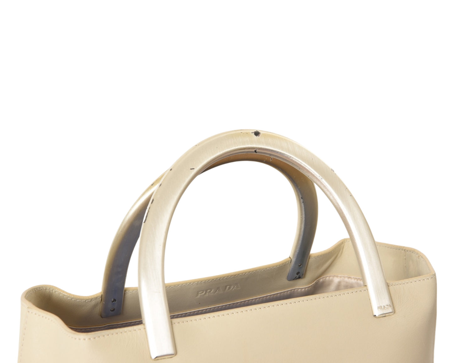 Prada Beige Leather Bag Handbag