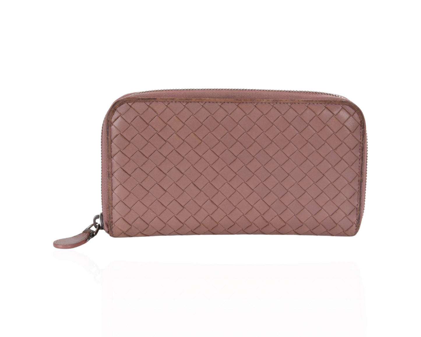 Bottega Veneta Intrecciato Woven Leather Zippy Wallet