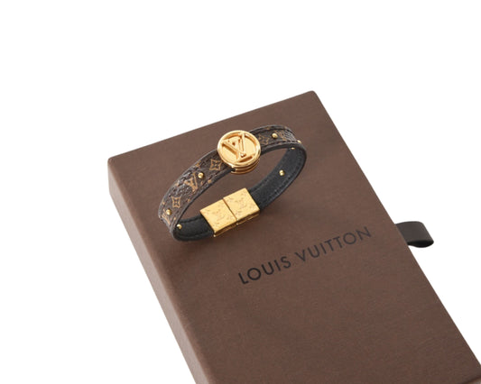 Louis Vuitton Circle Reversible Bracelet Canvas Leather Monogram