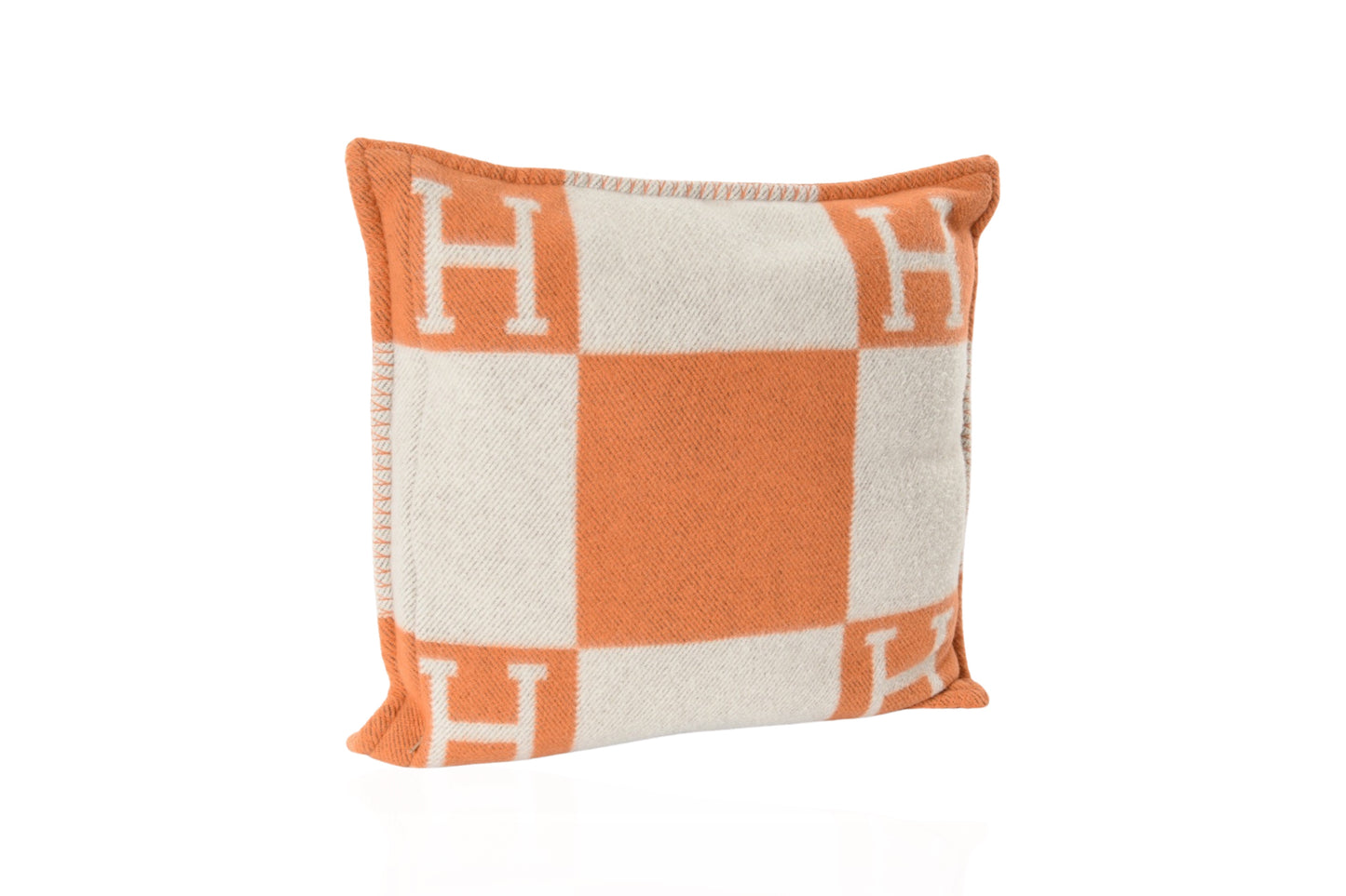 Hermès Avalon Pillow Merino Wool Cashmere Orange