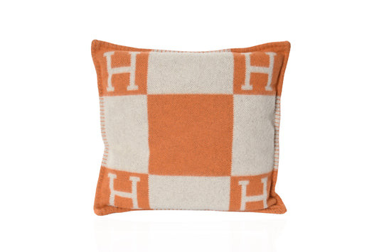 Hermès Avalon Pillow Merino Wool Cashmere Orange