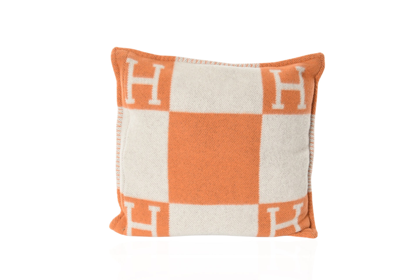 Hermès Avalon Pillow Merino Wool Cashmere Orange