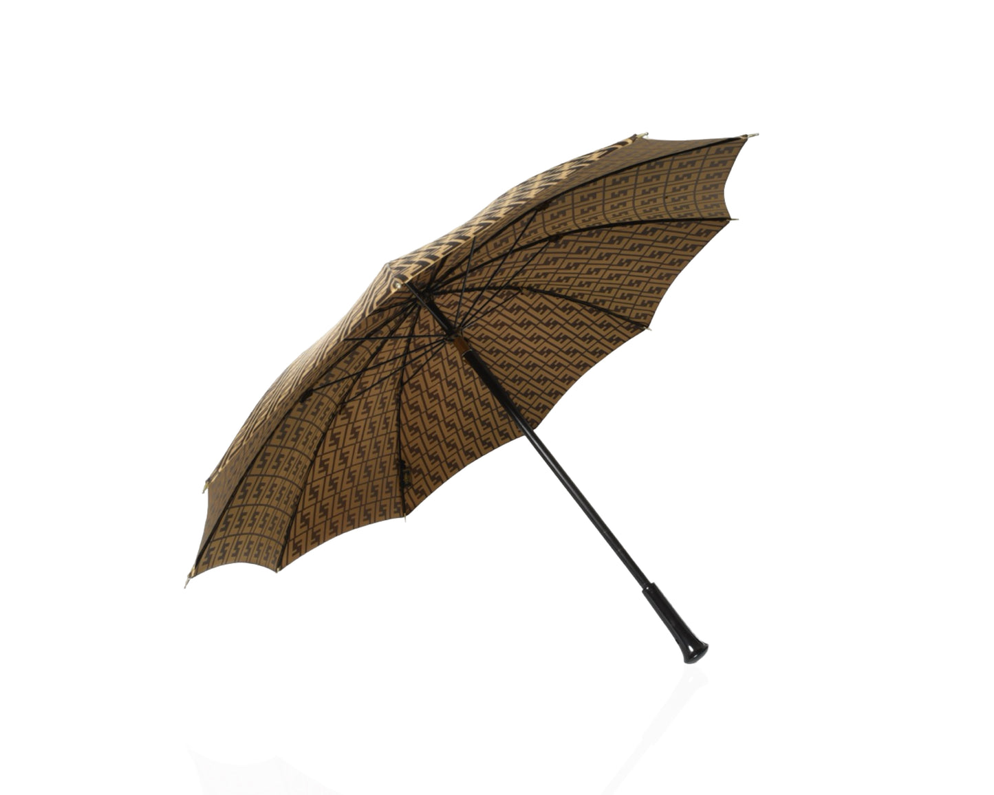 Fendi Zucca Pattern Umbrella FF Rain Vintage