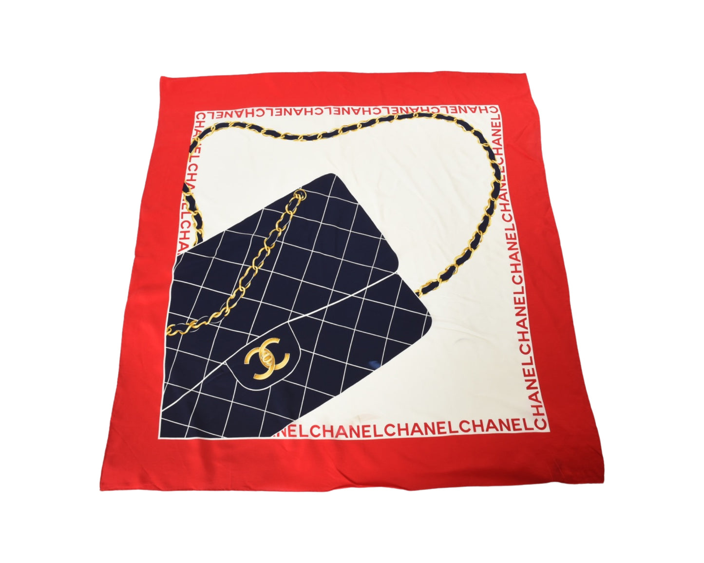 Chanel Multicolor Vintage Silk Square 90 Scarf