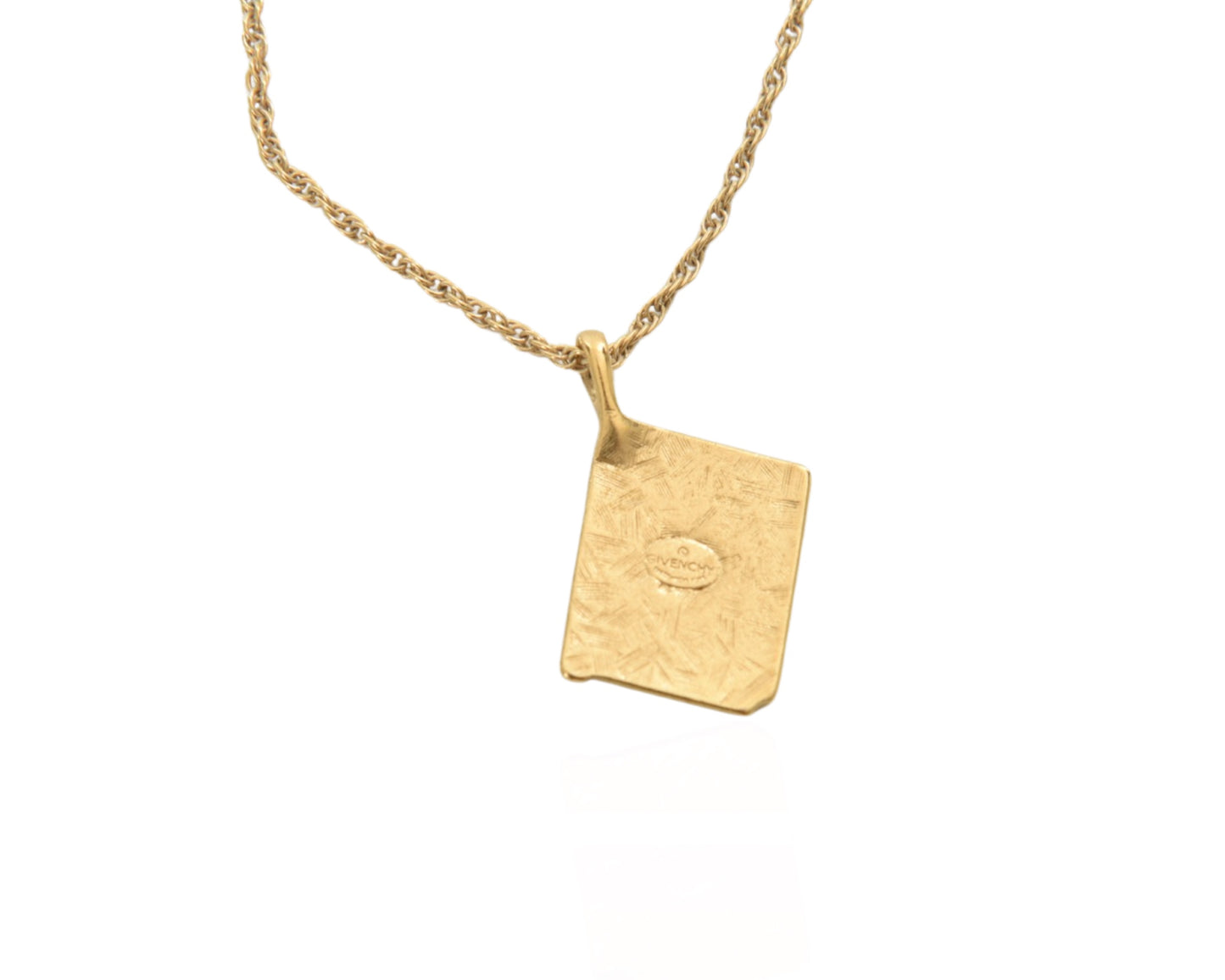 Givenchy Gold Metal Letter Necklace Vintage