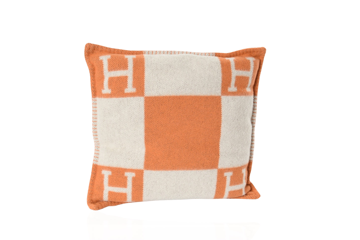 Hermès Avalon Pillow Merino Wool Cashmere Orange