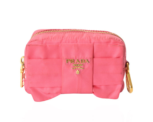 Vintage Prada Nylon Clutch Quilted Black