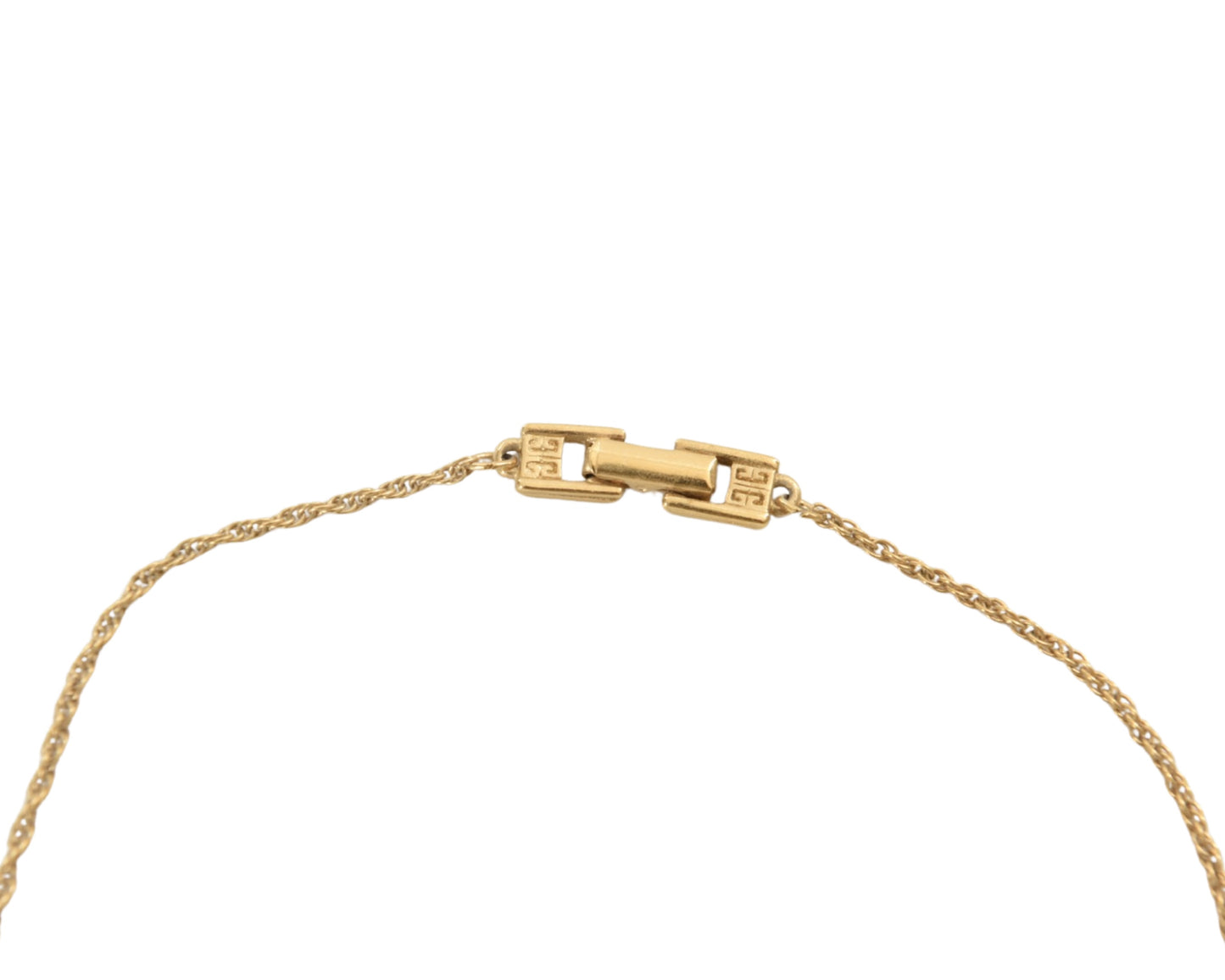 Givenchy Gold Metal Letter Necklace Vintage