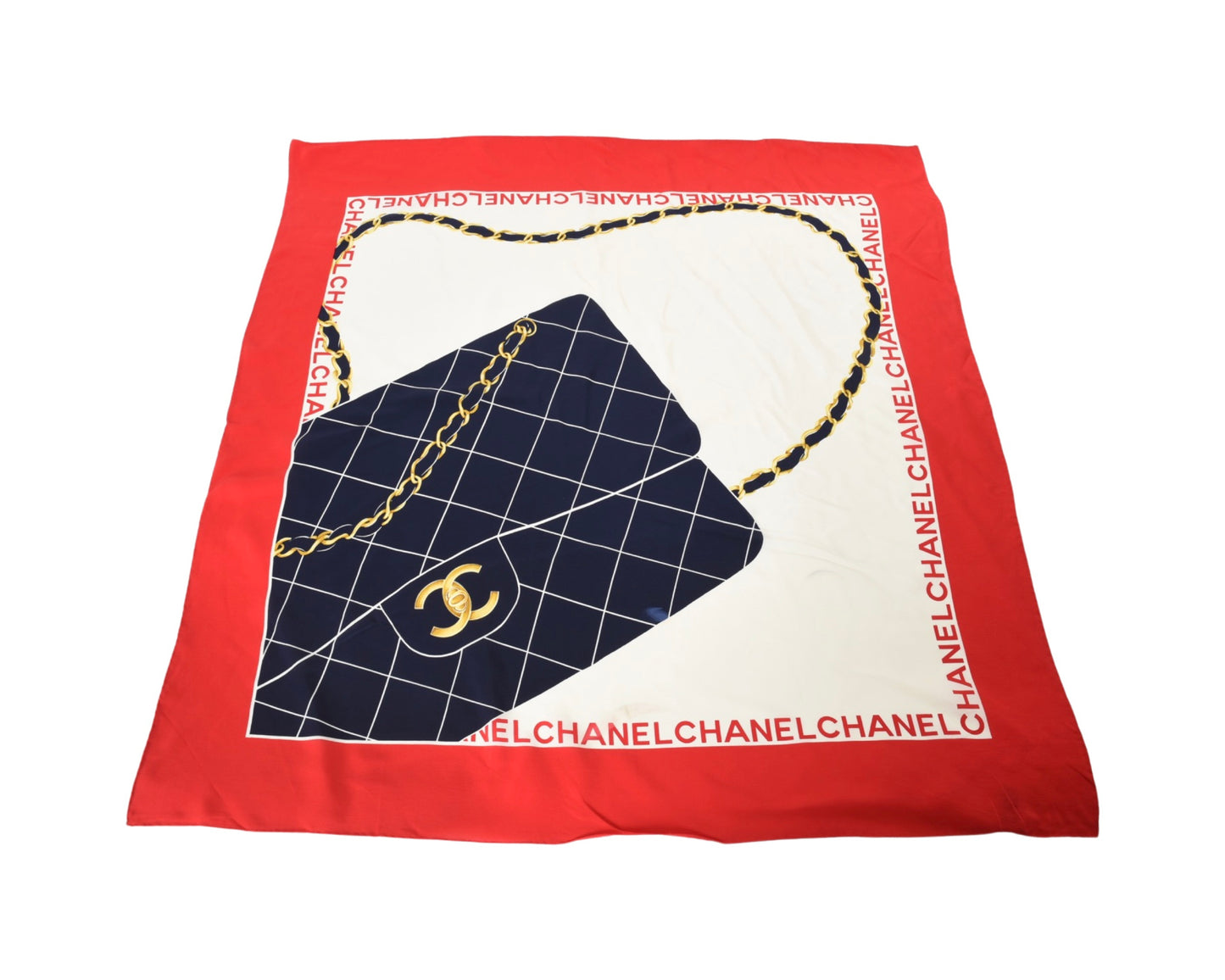 Chanel Multicolor Vintage Silk Square 90 Scarf