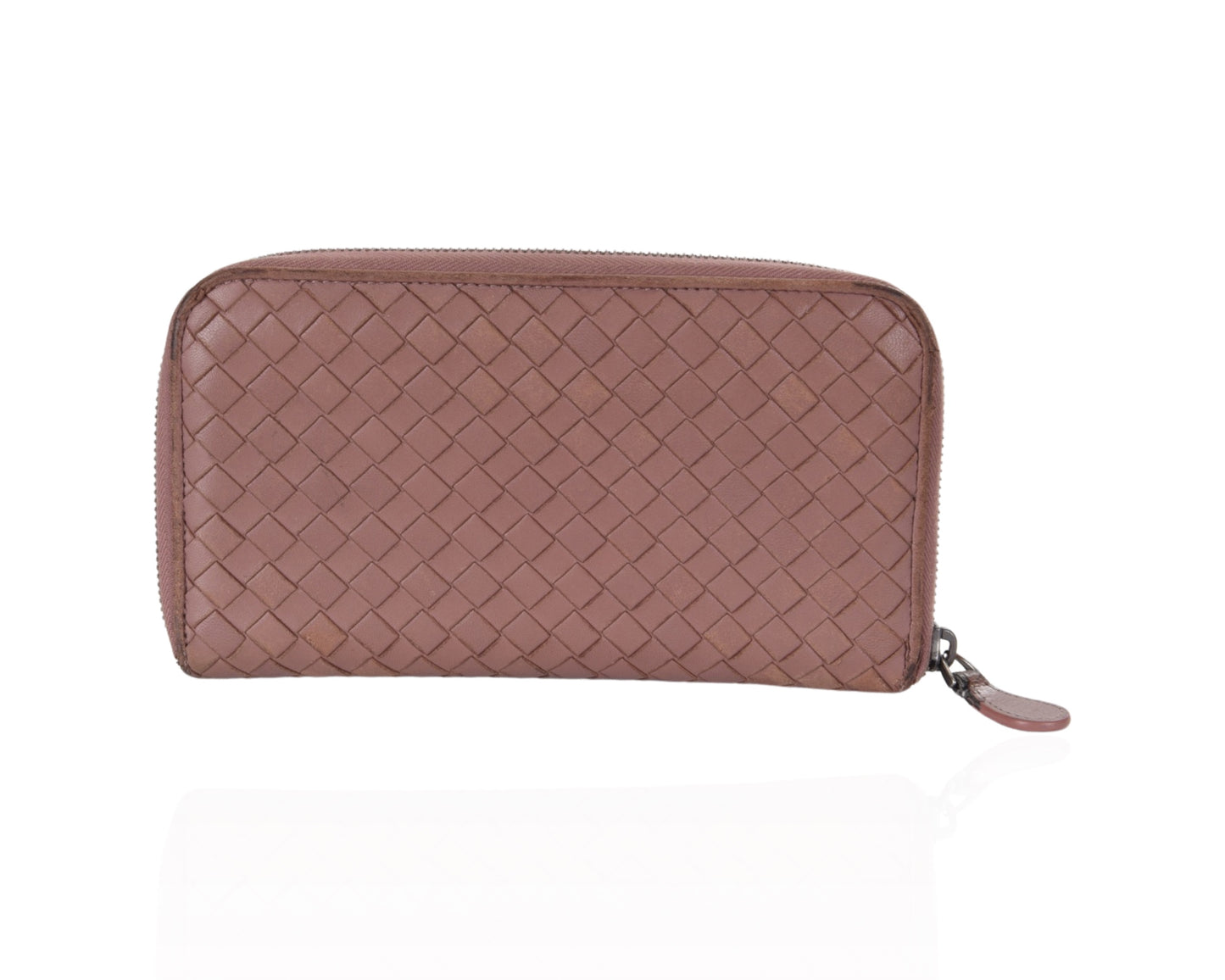 Bottega Veneta Intrecciato Woven Leather Zippy Wallet