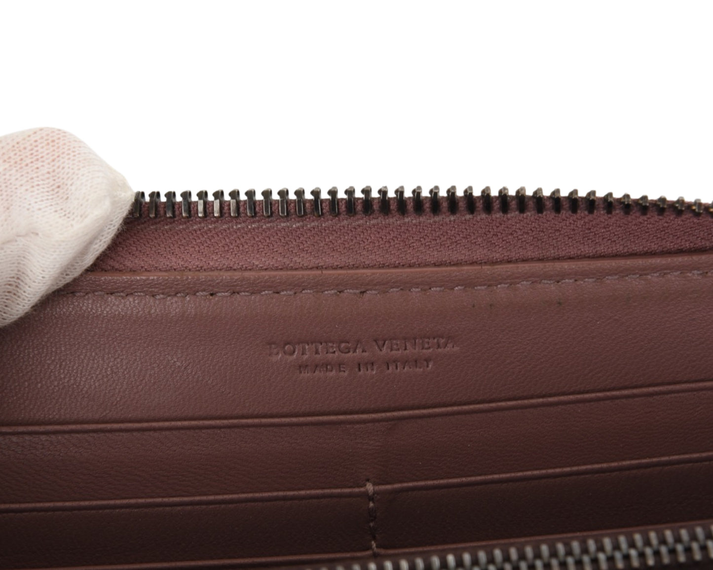 Bottega Veneta Intrecciato Woven Leather Zippy Wallet