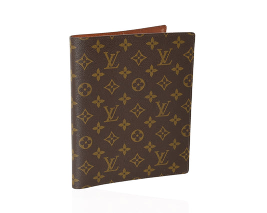 Louis Vuitton Monogram Desk Agenda Notebook Cover Book Case Notes