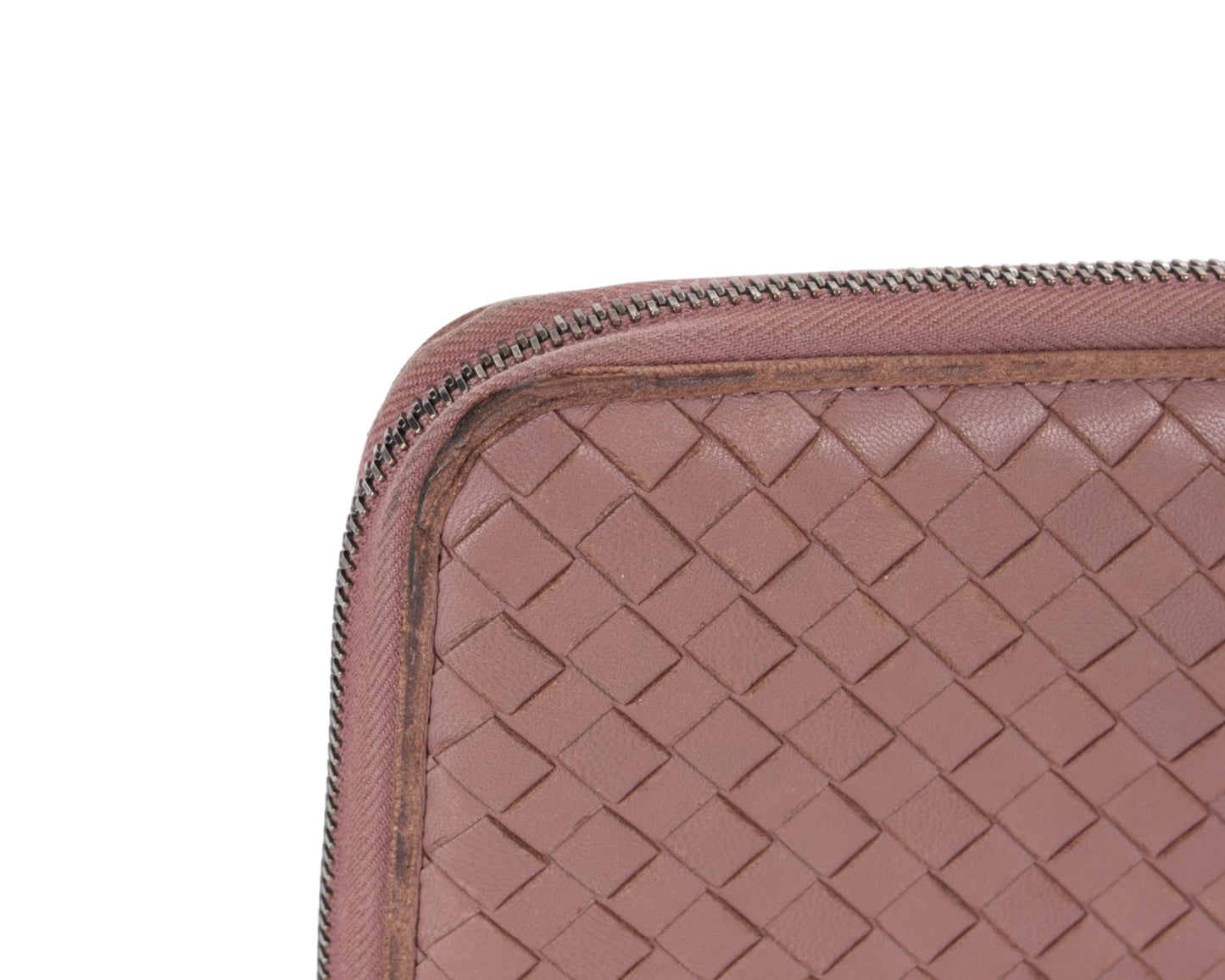 Bottega Veneta Intrecciato Woven Leather Zippy Wallet