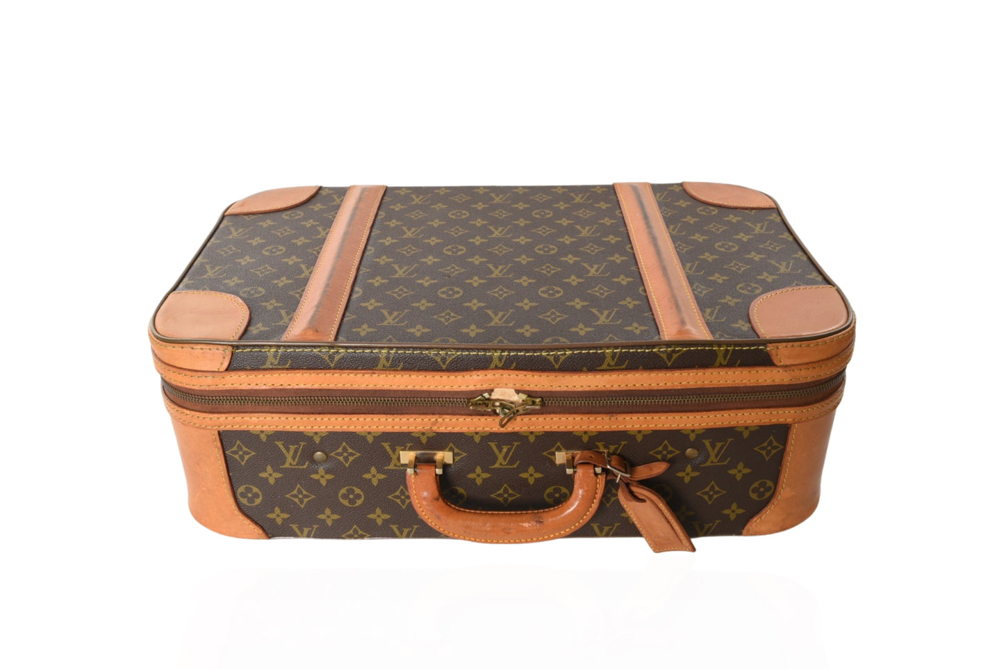 Louis Vuitton Vintage Monogram Stratos Trunk Bag Suitcase Leather