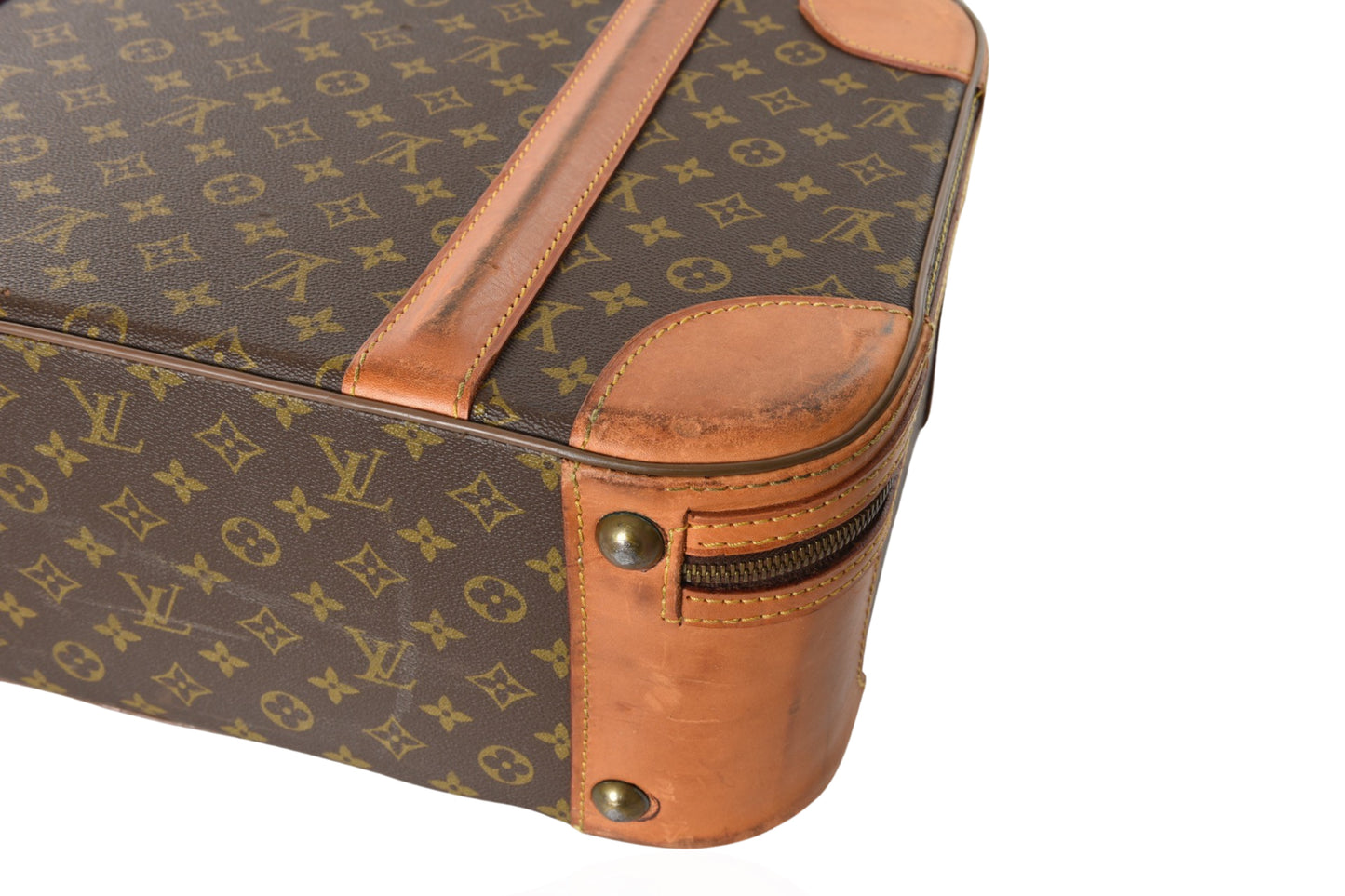 Louis Vuitton Vintage Monogram Stratos Trunk Bag Suitcase Leather