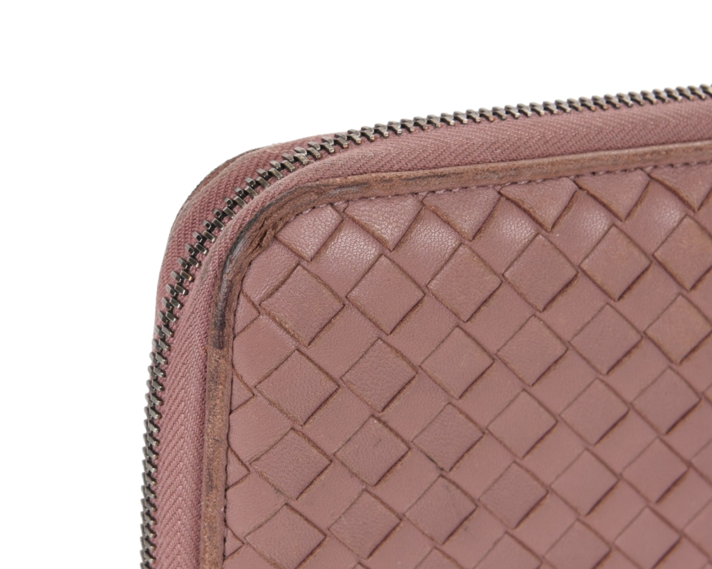 Bottega Veneta Intrecciato Woven Leather Zippy Wallet