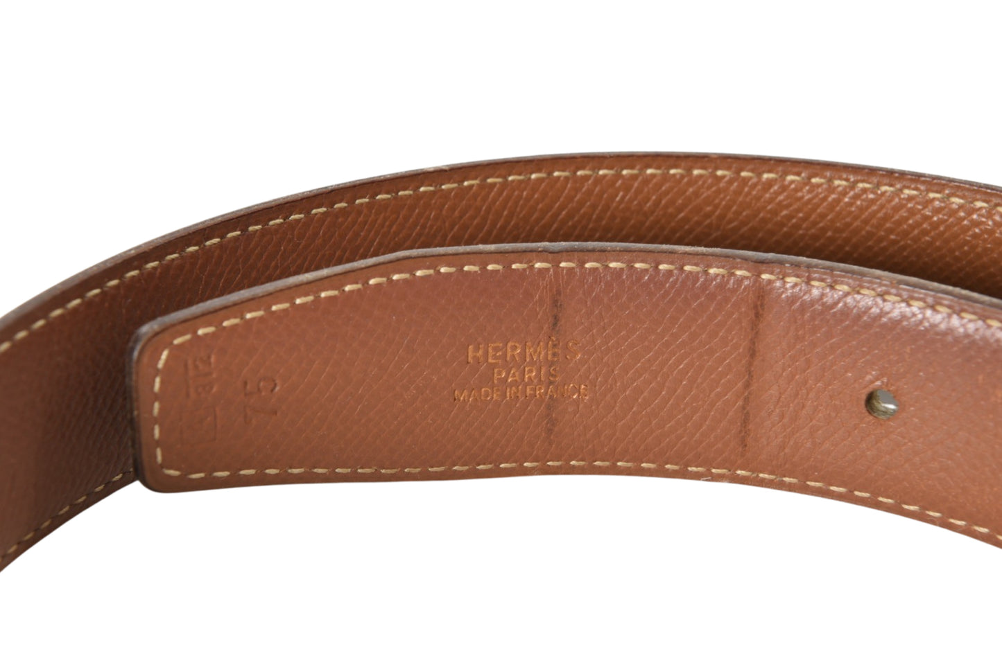 Hermès Leather Strap Belt 38 mm Black Brown Reversible