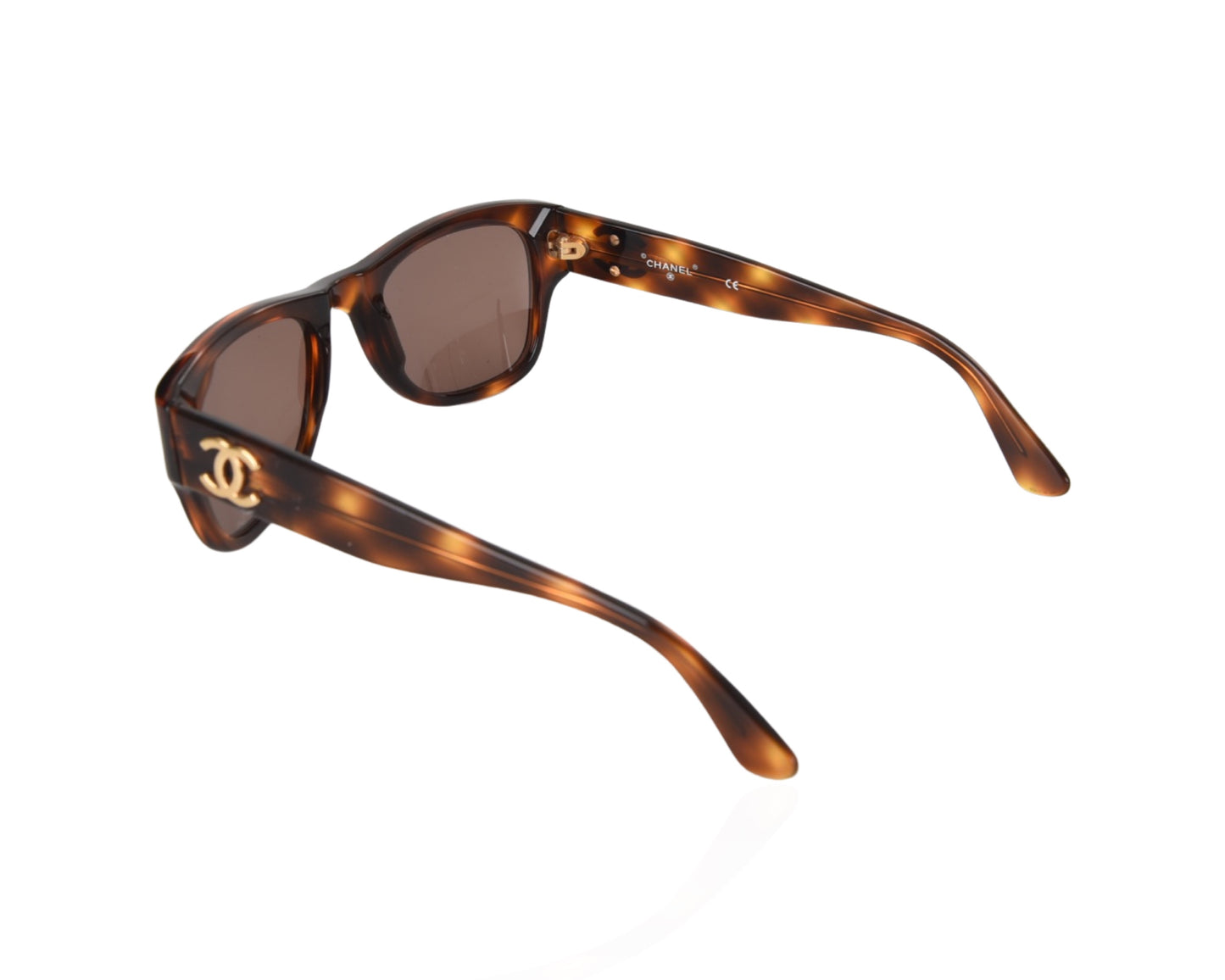 Chanel CC Logo Brown Tortoise Sunglasses Vintage