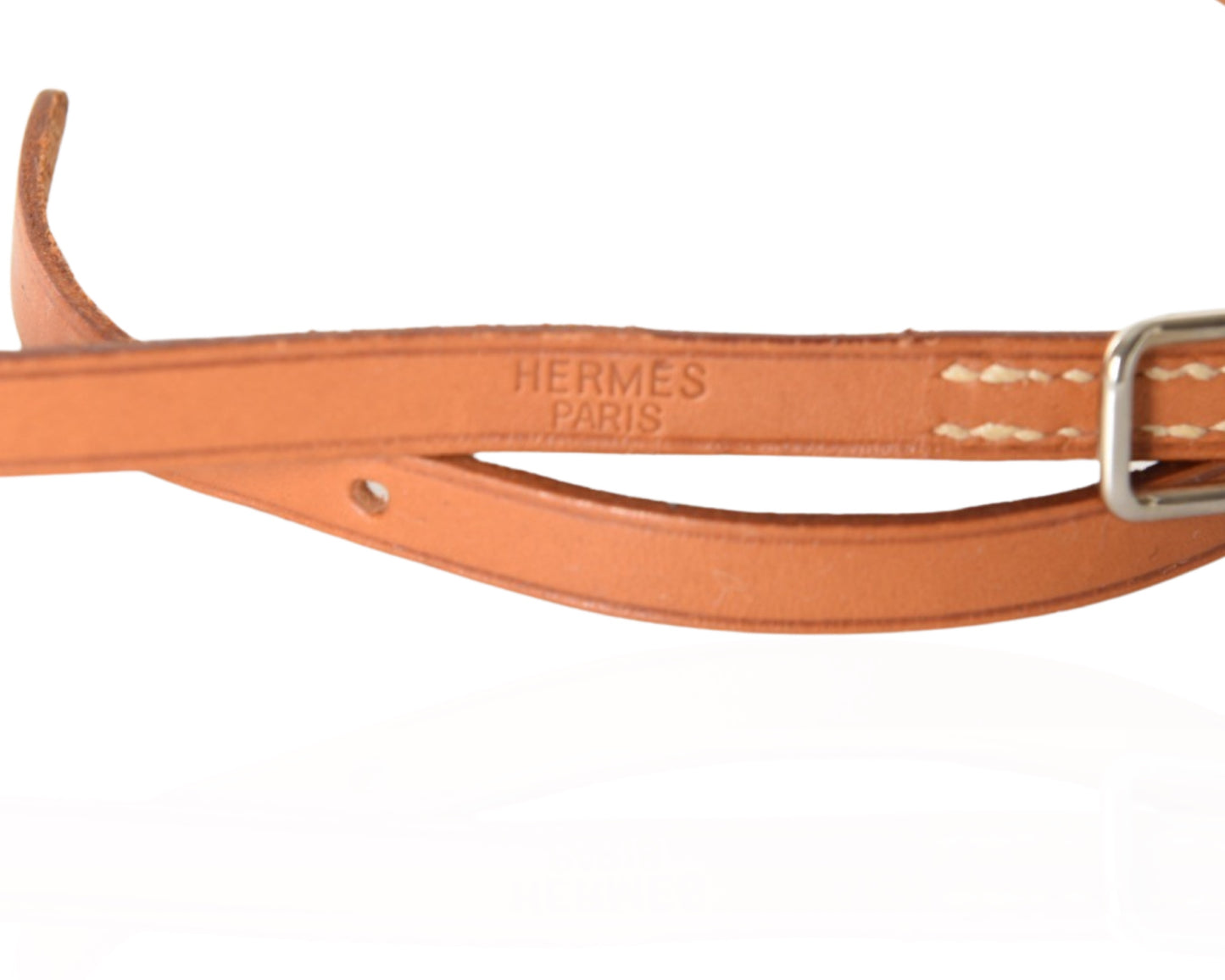 Hermès Leather Hapi 3 Brown Bracelet