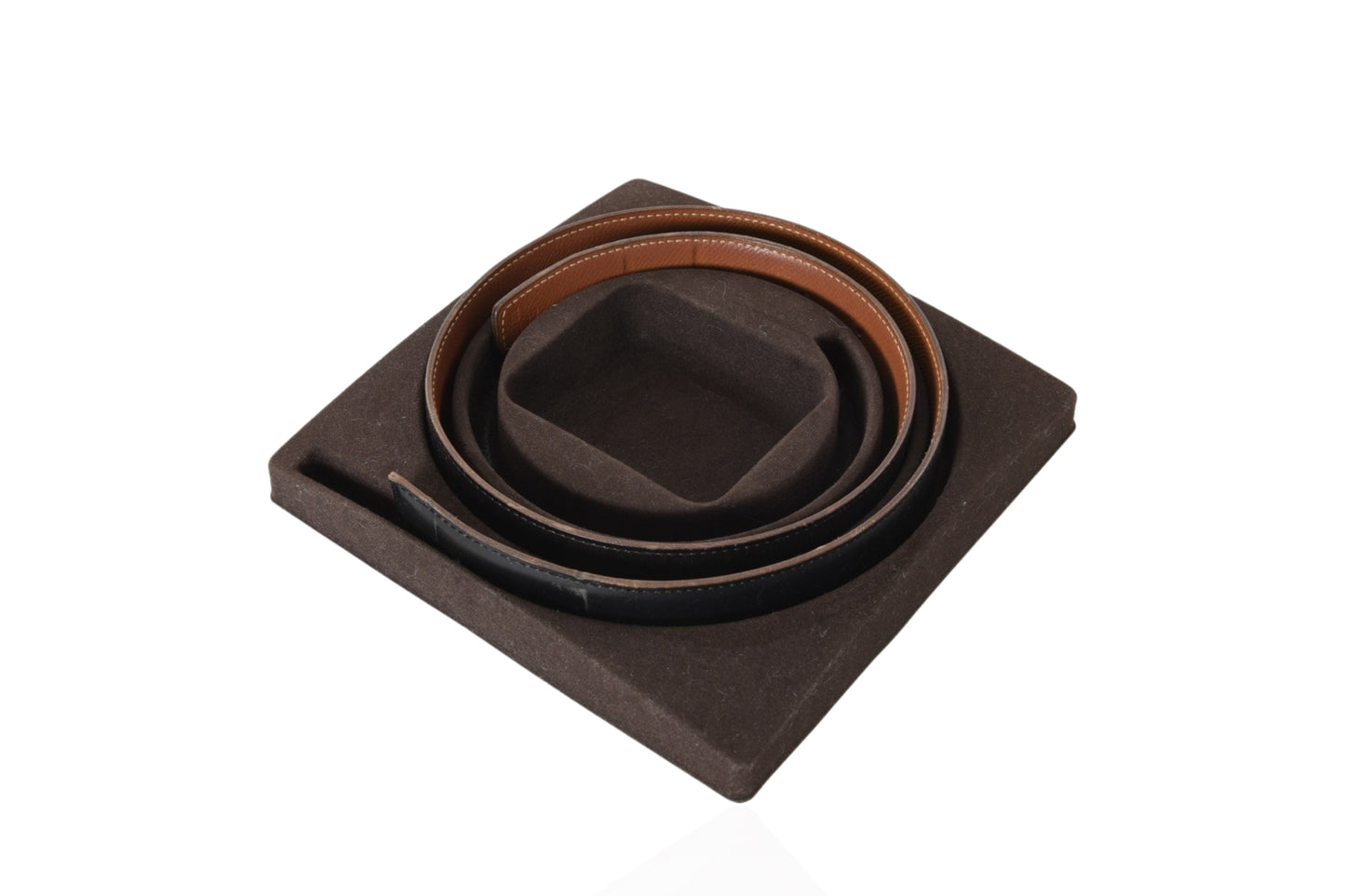 Hermès Leather Strap Belt 38 mm Black Brown Reversible